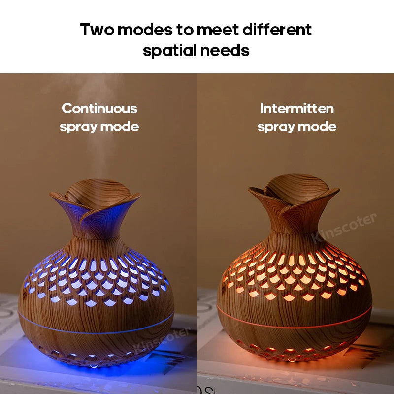 Wood Grain 300ml USB Humidifier & Aroma Diffuser