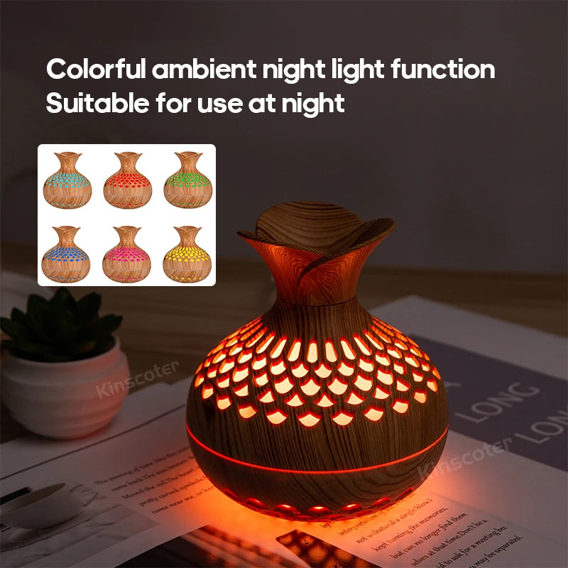 Wood Grain 300ml USB Humidifier & Aroma Diffuser