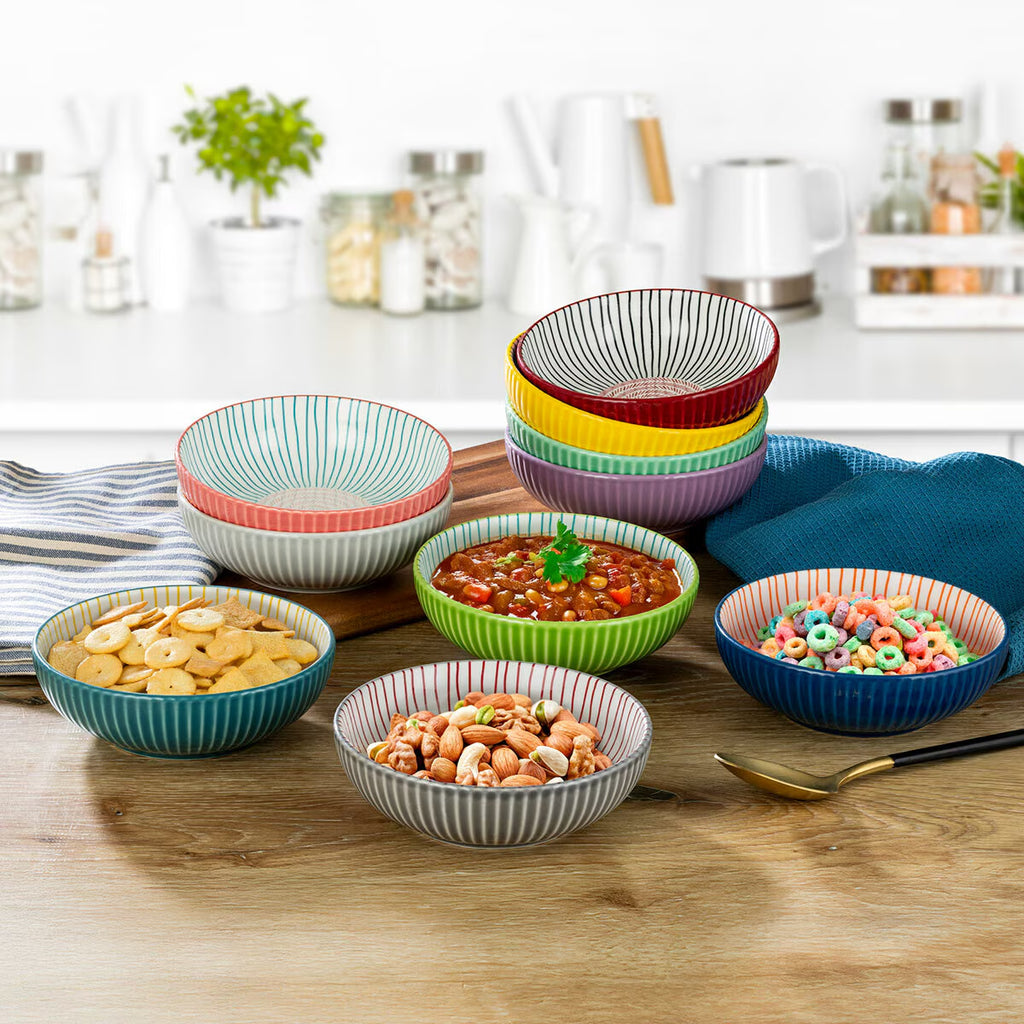 Signature Housewares 10-Piece Colourful Snack Bowl Set