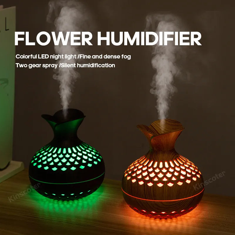 Wood Grain 300ml USB Humidifier & Aroma Diffuser